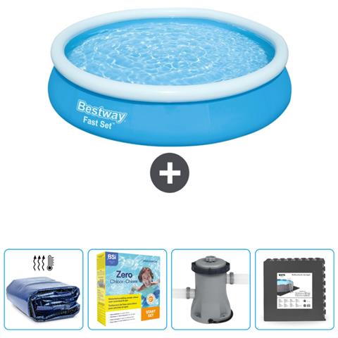 Piscina Fuori Terra - In Giro - 366x76 Cm - Blu - Include Accessori Coordinati Cb8 - Foto 1