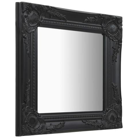 Specchio Da Parete Stile Barocco 40x40 Cm Nero - Foto 1
