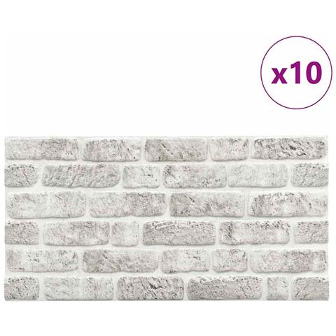 Lusso Casadino -  Pannelli Murali 3d Con Design Mattoni Grigio Chiaro 10 Pz Eps - Foto 2