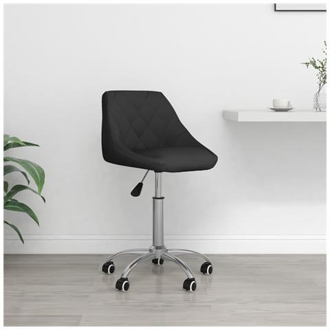 Sedia Da Ufficio Girevole Nera In Similpelle - Foto 8