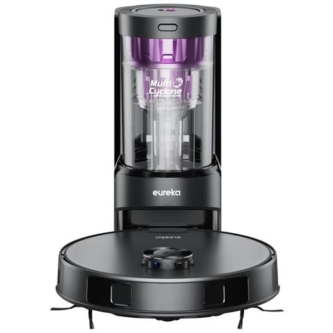 Eureka E20 Plus Robot Aspirador De 8000 Pa, Estación De Vaciado Automático Sin Bolsa, Friegasuelos Antienredos, Autonomía De 180 Minutos,  Negro - Foto 2