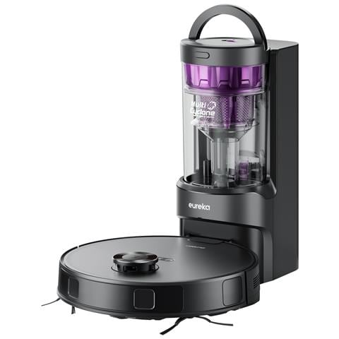 Eureka E20 Plus Robot Aspirador De 8000 Pa, Estación De Vaciado Automático Sin Bolsa, Friegasuelos Antienredos, Autonomía De 180 Minutos,  Negro - Foto 1