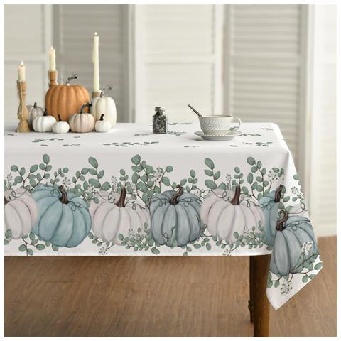 Horaldaily Tovaglia 84 X 84 Cm Quadrata Motivo A Zucche Blu - Foto 1