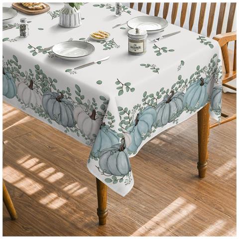 Horaldaily Tovaglia 84 X 84 Cm Quadrata Motivo A Zucche Blu - Foto 4