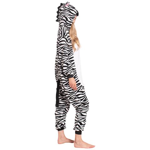 Pigiama Da Donna Tuta Kigurumi Onesie Zebra Bianco Nero 165-175 Cm L - Foto 8