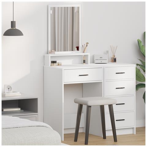 Tavolo da Trucco  con Cassetti Bianco 50x41x140 cm - Foto 2