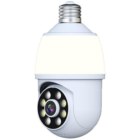 Telecamera A Bulbo Impermeabile 2mp - Sorveglianza Esterna Smart Wireless 2k Con Testa Luminosa - Foto 1