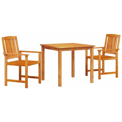 Set da Pranzo per Giardino 3 pcs Marrone - Foto 1