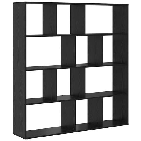 Armadio per Libri Rovere nero 132 x 29 x 141.5 cm - Foto 1