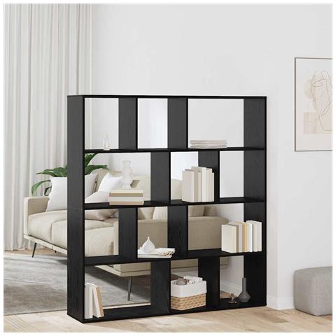 Armadio per Libri Rovere nero 132 x 29 x 141.5 cm - Foto 2