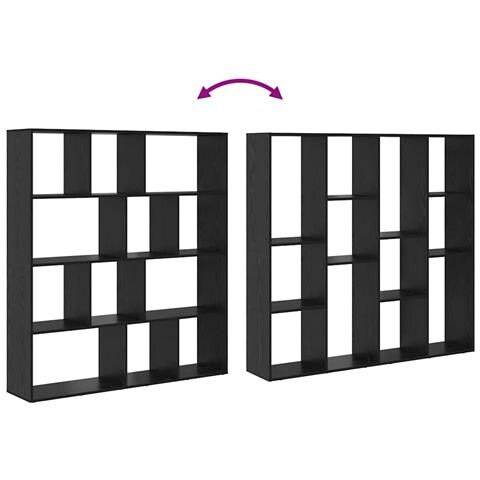 Armadio per Libri Rovere nero 132 x 29 x 141.5 cm - Foto 9