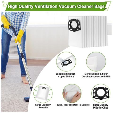 Confezione Da 8 Sacchetti Per Aspirapolvere Compatibili Con Karcher Wd4 - Foto 4