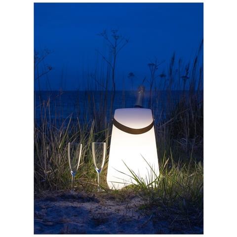 Lanterna Bristol - Bianco - Plastica - 25x25x37,5 Cm - Foto 1