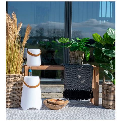 Lanterna Bristol - Bianco - Plastica - 25x25x37,5 Cm - Foto 8