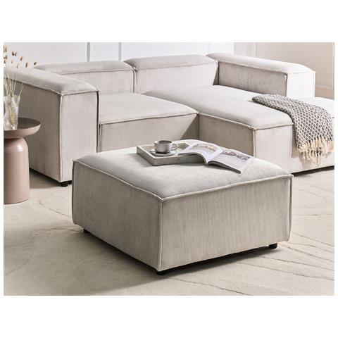 Ottomana Ardal Velluto A Coste Tortora - Foto 1