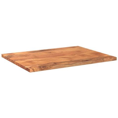 Piano Tavolo 80x50x2,5 cm Rettangolare Legno Massello Acacia - Foto 2