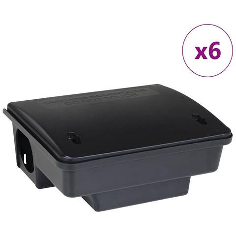 Trappole per Topi 6 pz Nere 23x19x9,5 cm - Foto 1