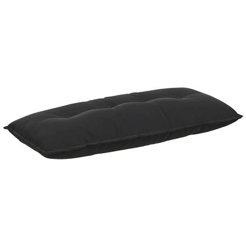Cuscino per Schiena Nero 120 x 50 cm Tessuto in Cords - Foto 1