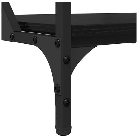 Tavolino da salotto Rovere Nero 70x50x50cm Legno multistrato - Foto 9