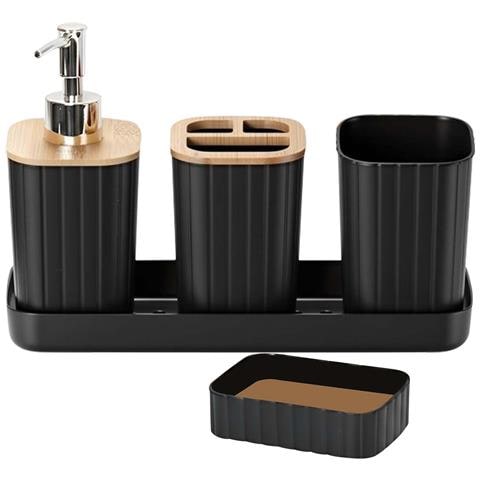 Set Di Accessori Da Bagno 5 Pezzi Portaspazzolino E Bicchiere - Foto 1