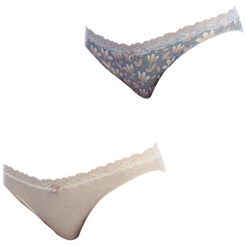 Confezione Da 2 Slip Mini Da Donna In Cotone Coquettes 1032356 - Foto 1