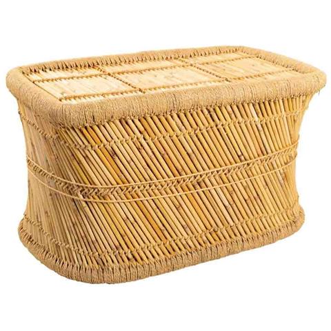 Tavolino In Bambù Marrone 79x48x45h - Foto 1