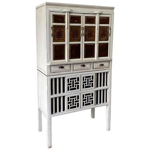 Armadio In Legno Bianco Fatto A Mano 96x42x175h Cm - Foto 1