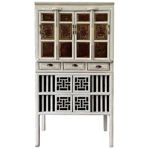 Armadio In Legno Bianco Fatto A Mano 96x42x175h Cm - Foto 2