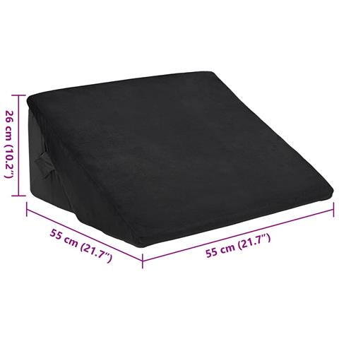 Cuscino a Wedge Nero 55 x 55 x 26 cm Schiuma Memory - Foto 9