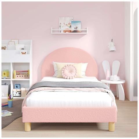 Struttura letto bambini con testata Rosa 90 x 190 cm - Foto 2