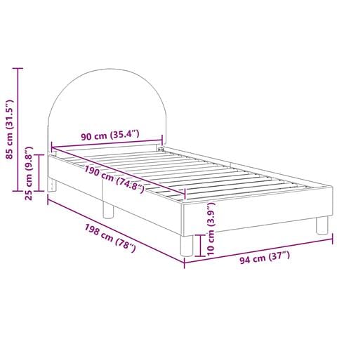 Struttura letto bambini con testata Rosa 90 x 190 cm - Foto 9