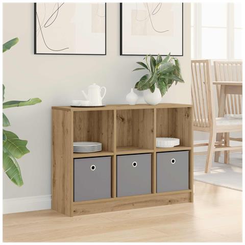 Credenza con cassetto Rovere artigianale 88,5 x 27,5 x 63,5 cm - Foto 2