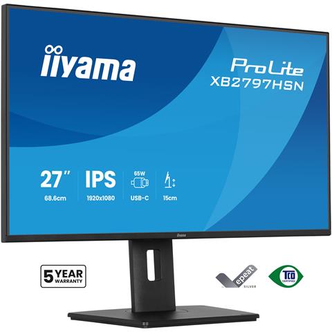 Monitor 27" LCD IPS ProLite XB2797HSN-B1 1920 x 1080 Pixel Full HD Tempo di Risposta 1 ms Frequenza di Aggiornamento 100 Hz - Foto 1