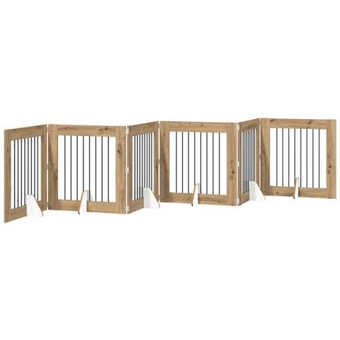 Cancello per cani pieghevole con supporti 6 pcs 482 cm - Foto 1