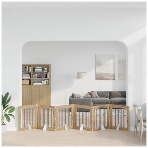 Cancello per cani pieghevole con supporti 6 pcs 482 cm - Foto 2