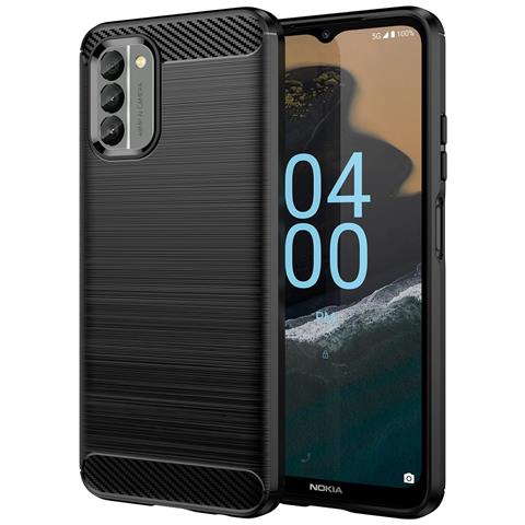Custodia In Carbonio Per Nokia G400, Flessibile, In Silicone, Nera. - Foto 1