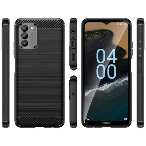 Custodia In Carbonio Per Nokia G400, Flessibile, In Silicone, Nera. - Foto 2