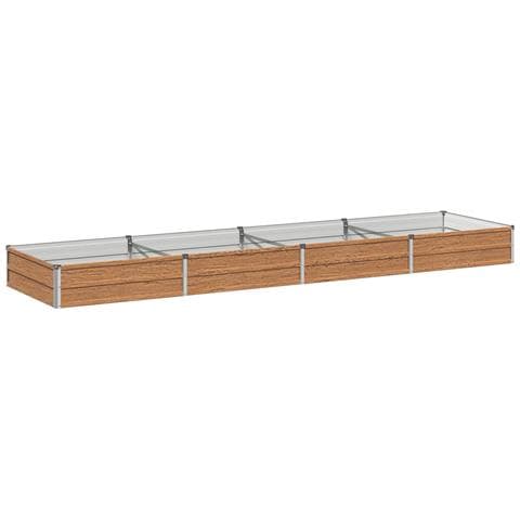 Letto rialzato da giardino Marrone legno 320 x 80 x 24 cm - Foto 1