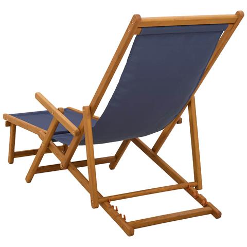 Lettino prendisole pieghevole 2 pcs 3 Posizione Blu - Foto 2
