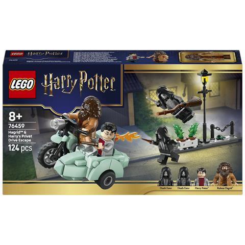 Harry Potter 76459 Fuga da Privet Drive di Hagrid e Harry, Moto Giocattolo con 4 Minifigure, Regalo Bambine e Bambini 8+ - Foto 1