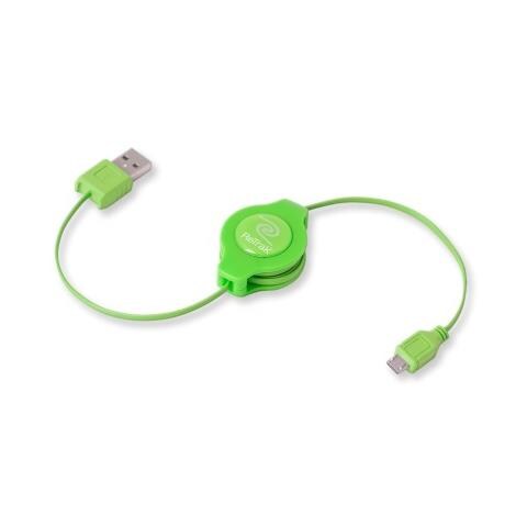 Cavo Usb 2.0 A Micro 5-pin Retrattile Verde Eucablemicgn 816983011137 - Foto 1