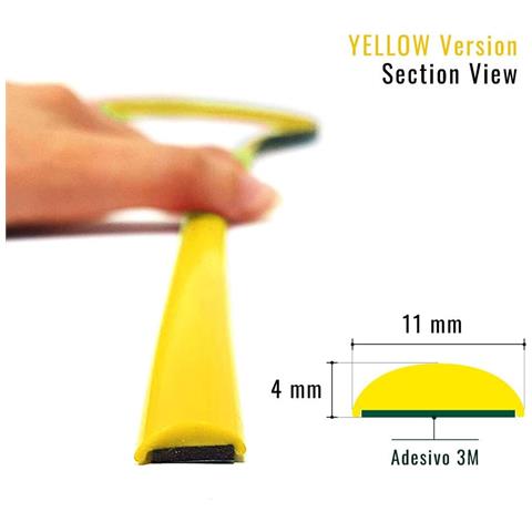 Profilo Adesivo Racing per Auto, Giallo, Rotolo 5 mt - Foto 2