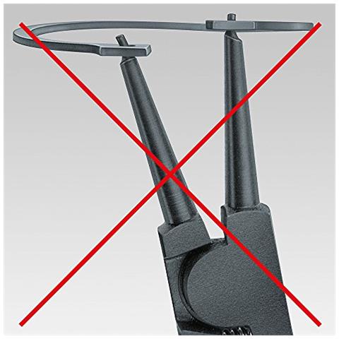 Pinza di precisione per anelli di Sicurezza per anelli di Sicurezza esterni su alberi con apertura di MECCANISMO limitazione / chiusura Pinza (180 mm) 49 31 A2 - Foto 3