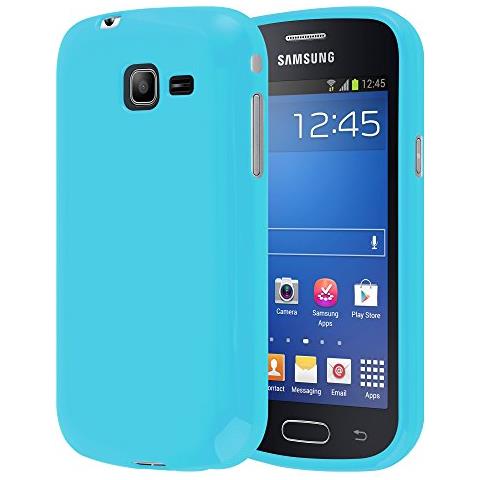 Custodia Compatibile Con Samsung Galaxy Trend Lite In Jelly Celeste - Coperchio Protettivo In Silicone Tpu Flessibile - Foto 2