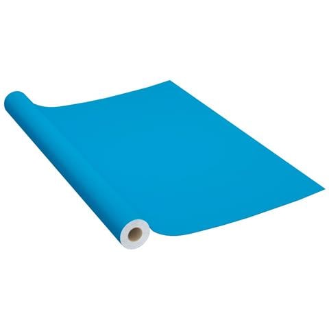 Pellicola Autoadesiva Per Mobili Azzurra 500x90 Cm In Pvc - Foto 1