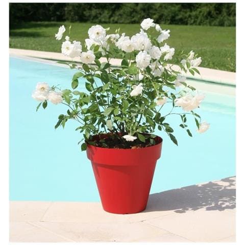 Pot De Fleurs Soleilla - Rond - 60 X 53,6 Cm - Rouge - Foto 1
