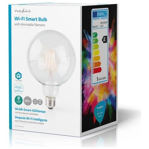 5w 500lm E27 Globe Shaped Led Wi-fi Connected Filament Bulb, Trasparente - Foto 1