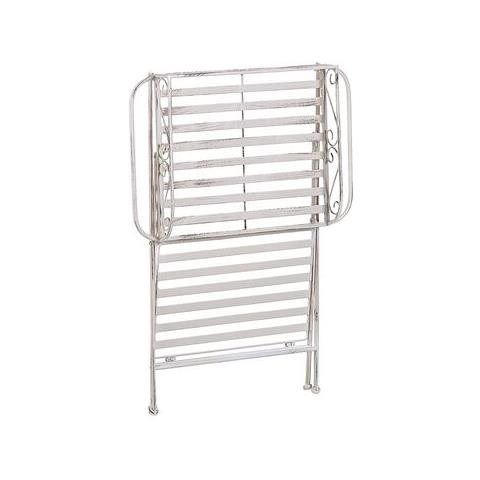 Tavolino Ausiliare In Acciaio Bianco 35 X 40 Cm Ancud - Foto 6