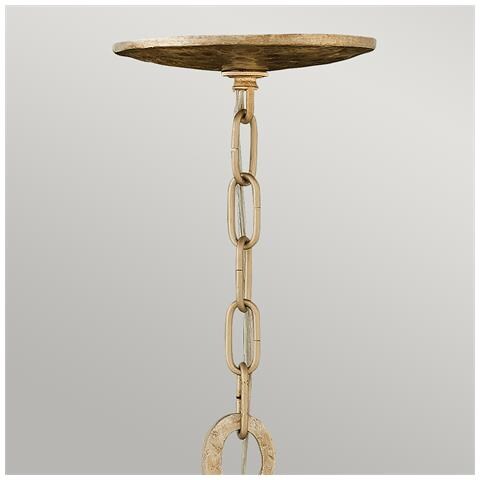 Lampadario A 6 Luci Finitura Oro, Attacco E14 - Foto 2