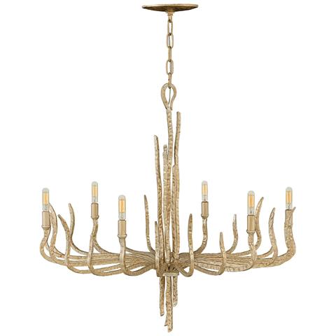 Lampadario A 6 Luci Finitura Oro, Attacco E14 - Foto 6